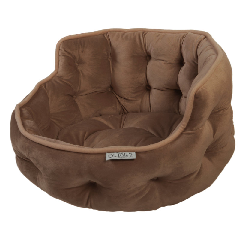 Lit pour tout-petits en velours touffeté Ketchum, Brun