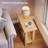25" End Table with X Shape Frame, Hidden Metal L Bracket Inforcement, Non-Slip Feet