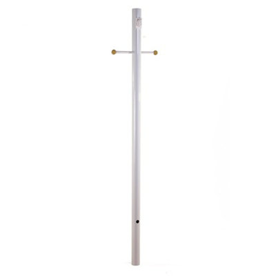 Poteau en aluminium 84 po avec prise électrique Pritchard