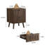 Table de chevet en bois avec 2 tiroirs (ensemble de 2)