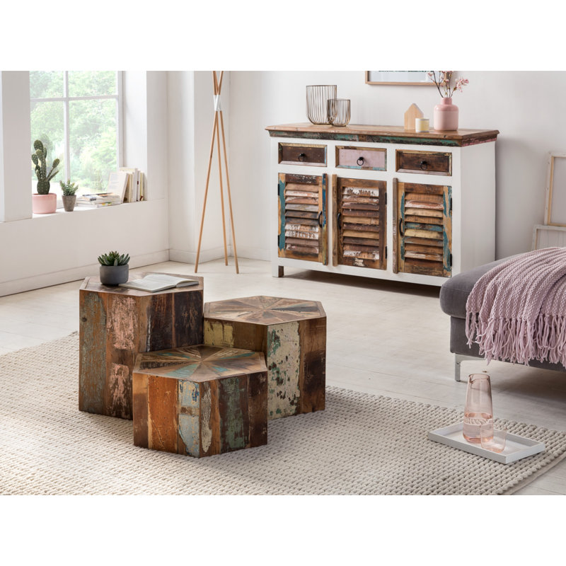Alexander Solid Wood Side Table Set
