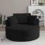 Chaise ronde avec accoudoirs modernes en velours côtelé et siège profond avec accoudoirs modernes en velours côtelé Comfy-88320323