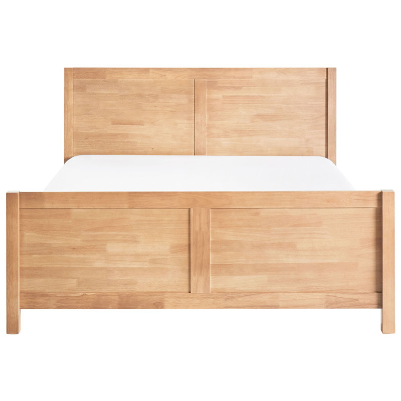 CHAMPAGNAT Solid Wood Bed, Brown, European Double (140 x 200 cm)