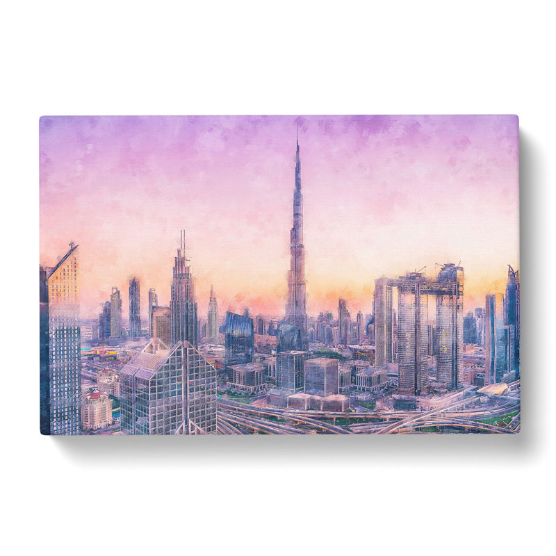 Dubai Skyline - Wrapped Canvas, 35cm H x 50cm W x 3cm D