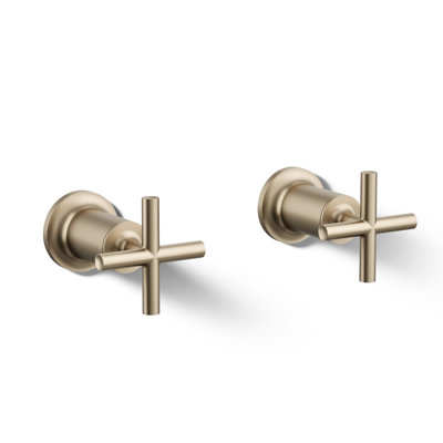 Purist Deck- or Wall-Mount High-Flow Bath Valve Trim with Cross Handle