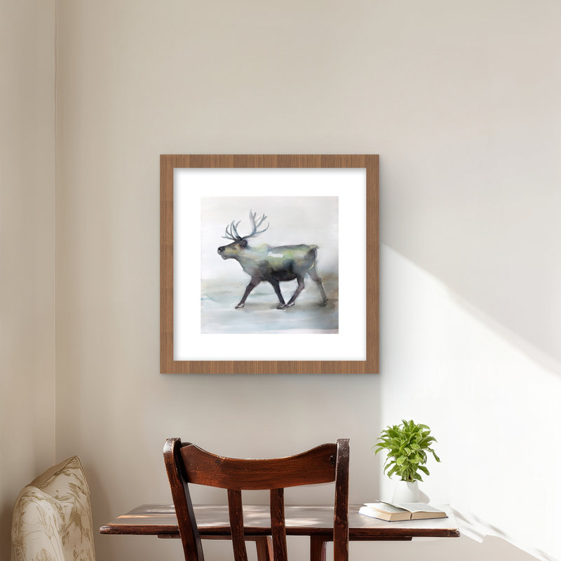 Caribou - Reproduction de faune encadrée pour la décoration de salon