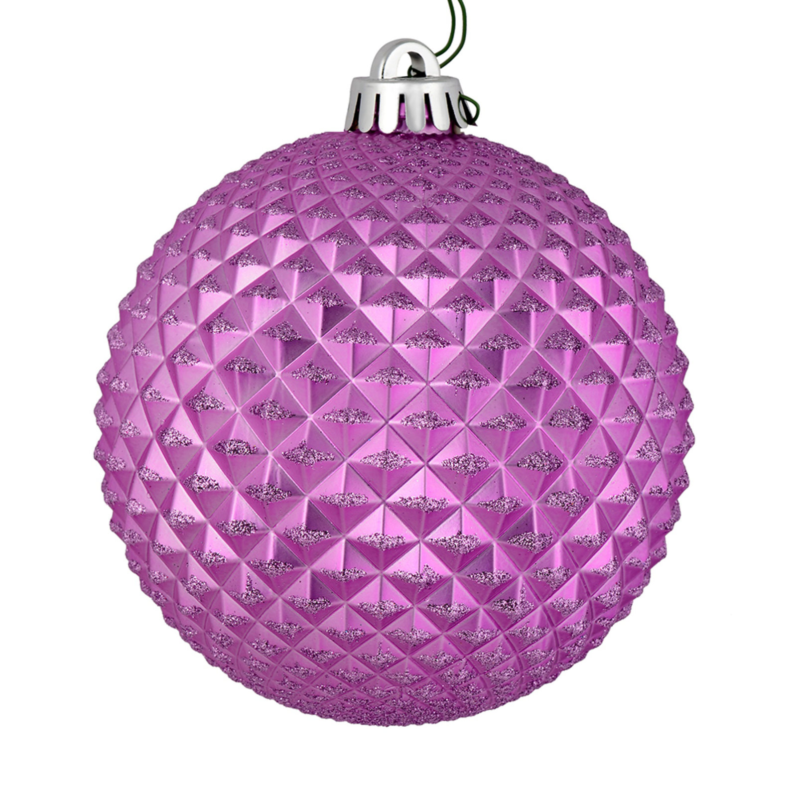 Durian Glitter Ball Ornament, Baby Blue, 4" H x 4" W x 4" D