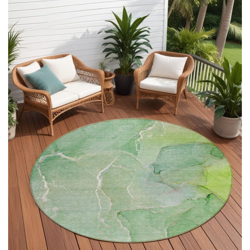 Tapis extérieur rond rond 8 po