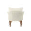 Fauteuil berçant beige avec structure PE, lisse et confortable, idéal pour un salon minimaliste et spacieux, parfait pour se détendre.