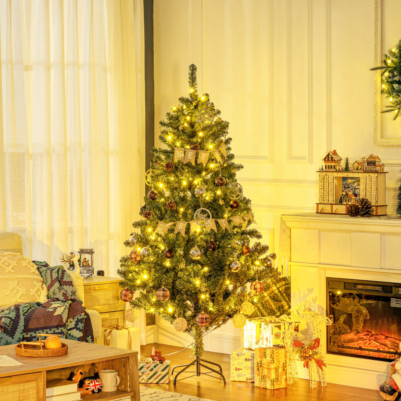 5.91' H Lighted Artificial Pine Christmas Tree