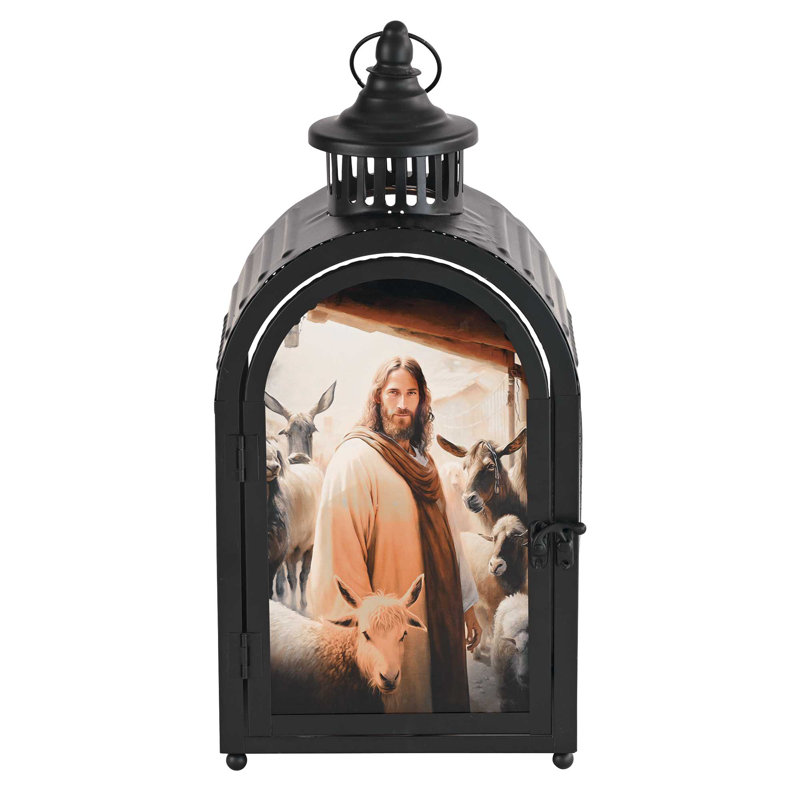 16.5'' H Tabletop Lantern with Candle Included
