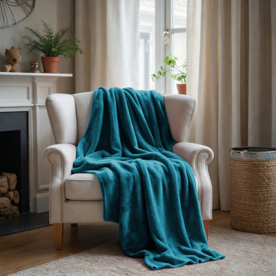 Soft Plush Fleece Blanket – Reversible Flannel Throw For Bed And Couch