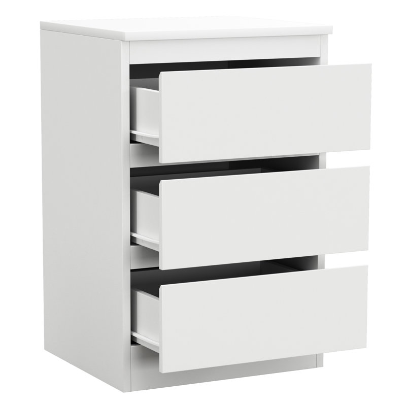 Prakrit 40cm W 3 - Drawer Chest of Drawers, White