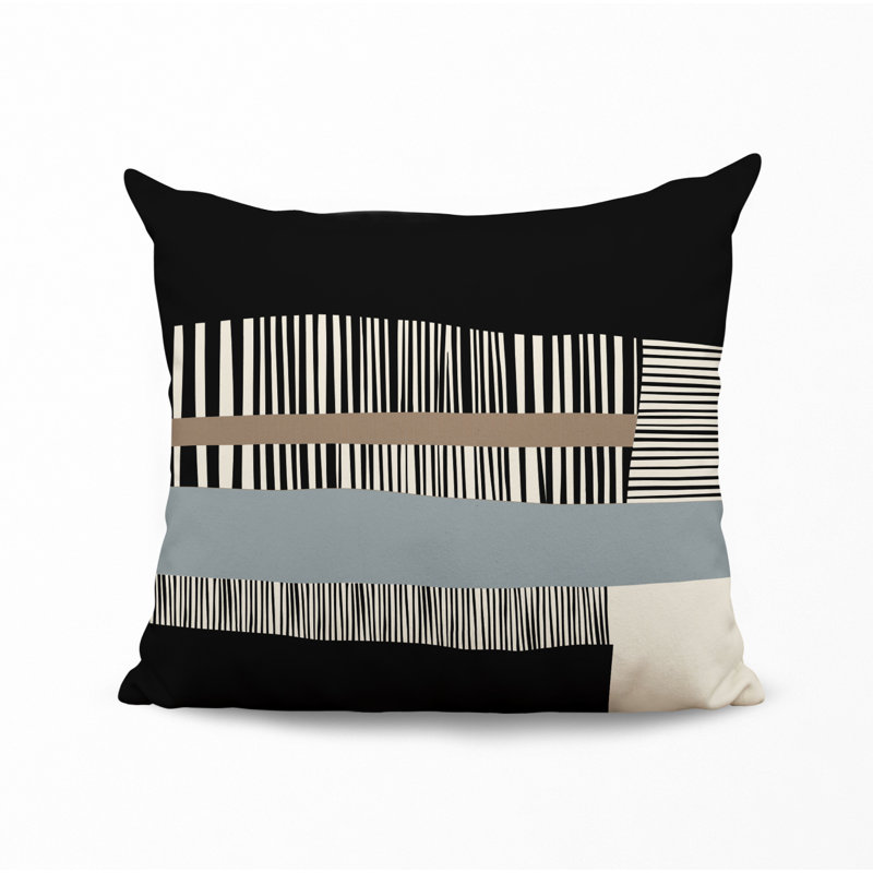 Jeté carré / extérieur en polyester Chamu, 16 po x 16 po, Gris