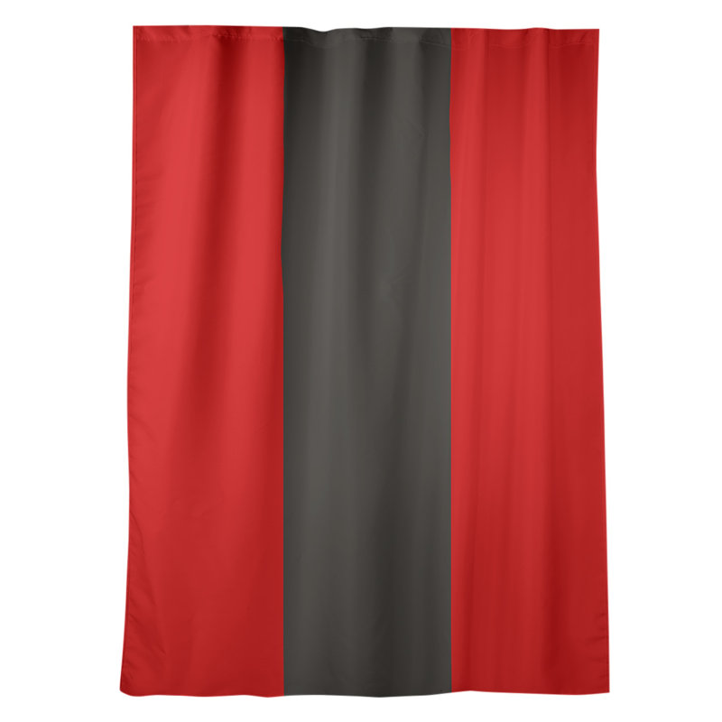 Mississippi Rebellion Sateen Room Darkening Curtain Single Panel, "Red/Black"