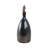 Elegant Bottle Silhouette Glass Flower Vase with Topper and Metal Rim for Living Room Display - Tall Table Vase Accent for Home Decor - Black & Silver-2126991537