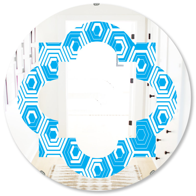Miroir mural Hexagon, H 31,5 po x l po