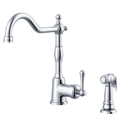 Opulence Single Handle Kitchen Faucet with Side Spray