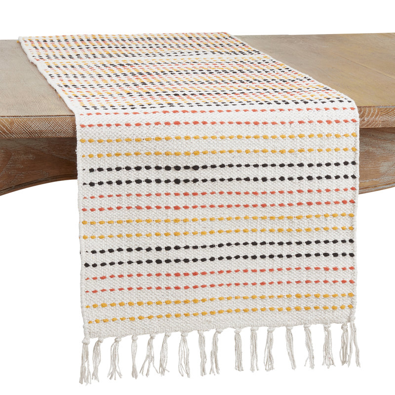 Sunnyland Striped 100% Cotton Table Runner