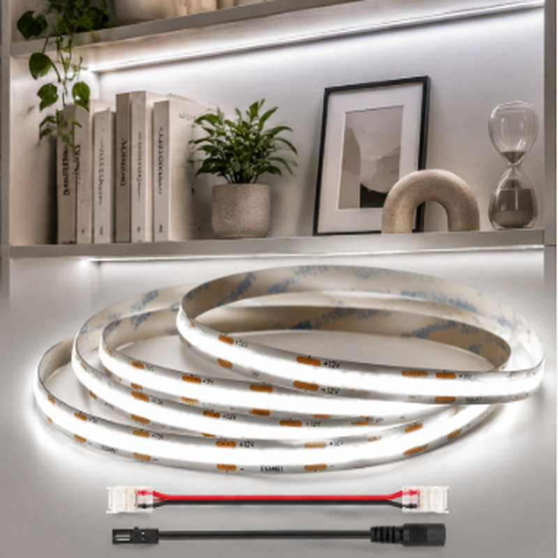 Bande DEL COB 6500K de 5 m (16,4 pi), 12 V CC, blanc chaud, sécable (alimentation non incluse), 6000K