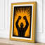 Fists Raised Retro 1 Piece Wrapped Canvas Wall Art-370087426-370087431