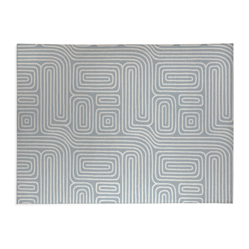 Tapis de bureau léger Timeless Walk, L 6 pi x L 4 pi, Bleu ardoise