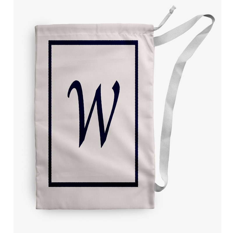 Sac à linge Monogram, Moyen (H 36 po x l 28 po), Ivoire/noir