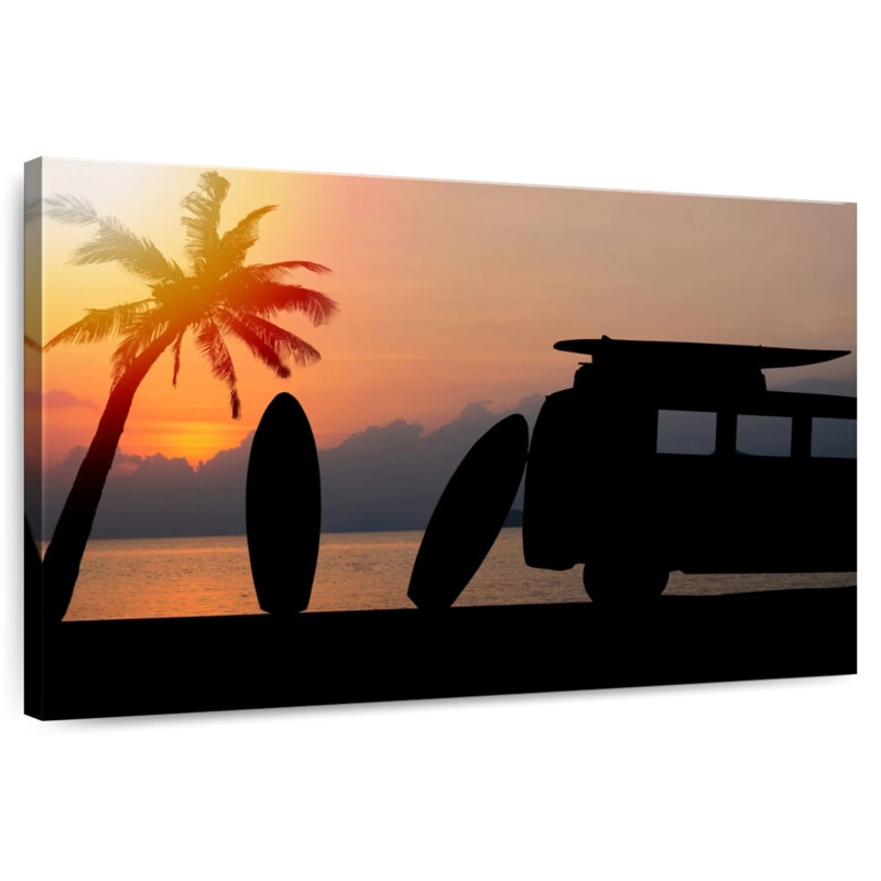 Senne Sunset Surf Trip, 30" H x 45" W