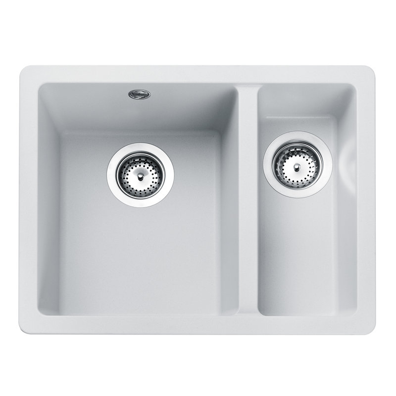 Paragon 1.5 Bowl Undermount Kitchen Sink, Crystal White