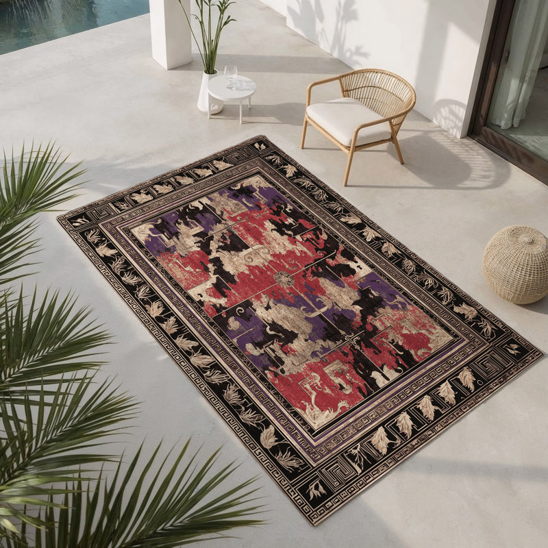 Tapis intérieur et extérieur Laurel Crown, Rectangulaire 8 pi x 10 pi