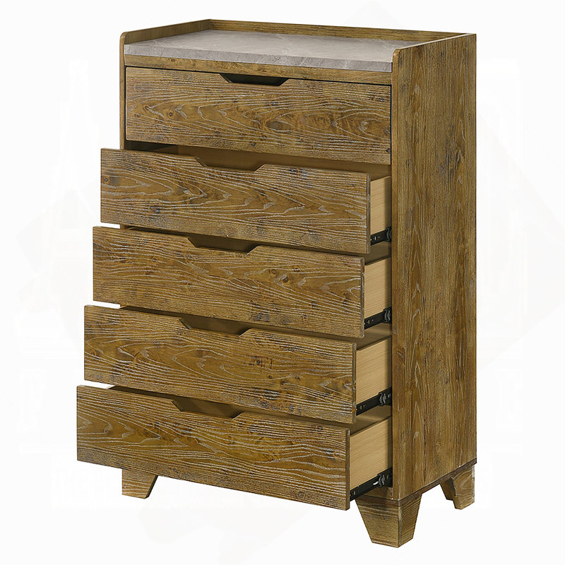 Commode verticale avec 5 tiroirs de rangement pour la chambre à coucher
