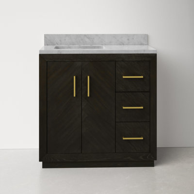 Kimball 36"" W x 22"" D x 36"" H Single Bathroom Vanity Set -  AllModern, FE44BAF082574FFD8BE47719E47C6919