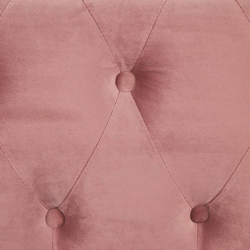 Pendik Velvet Chesterfield Chair, Pink
