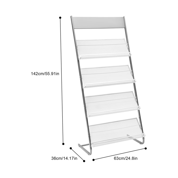 Bledi Metal Free Standing Magazine Rack Latitude Run