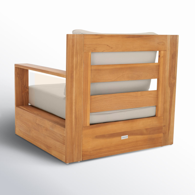 Krista Teak Armchair, Beige