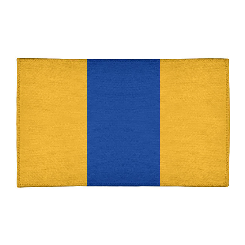 Tapis bleu/jaune, Rectangle 2 pi x 3 pi