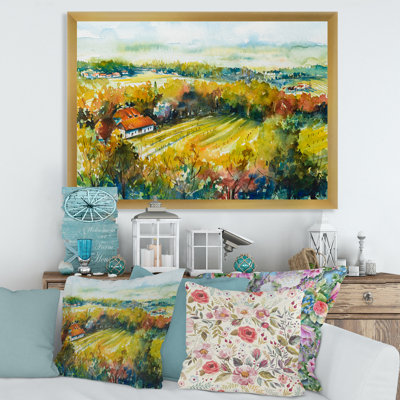 Paysage d'automne champêtre - Peinture sur toile
