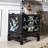 Black Hand-Painted Three-Drawer Accent Chest