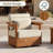Solid Wood Swivel Patio Conversation Set