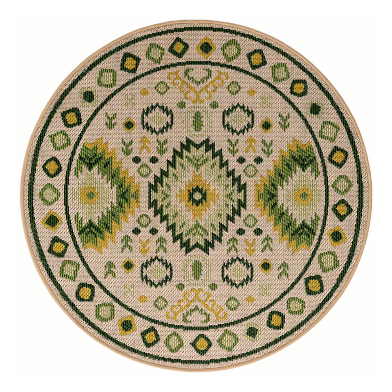 Jalapa Marlenia Indoor/Outdoor Area Rug, Rond 4 pi 1 po