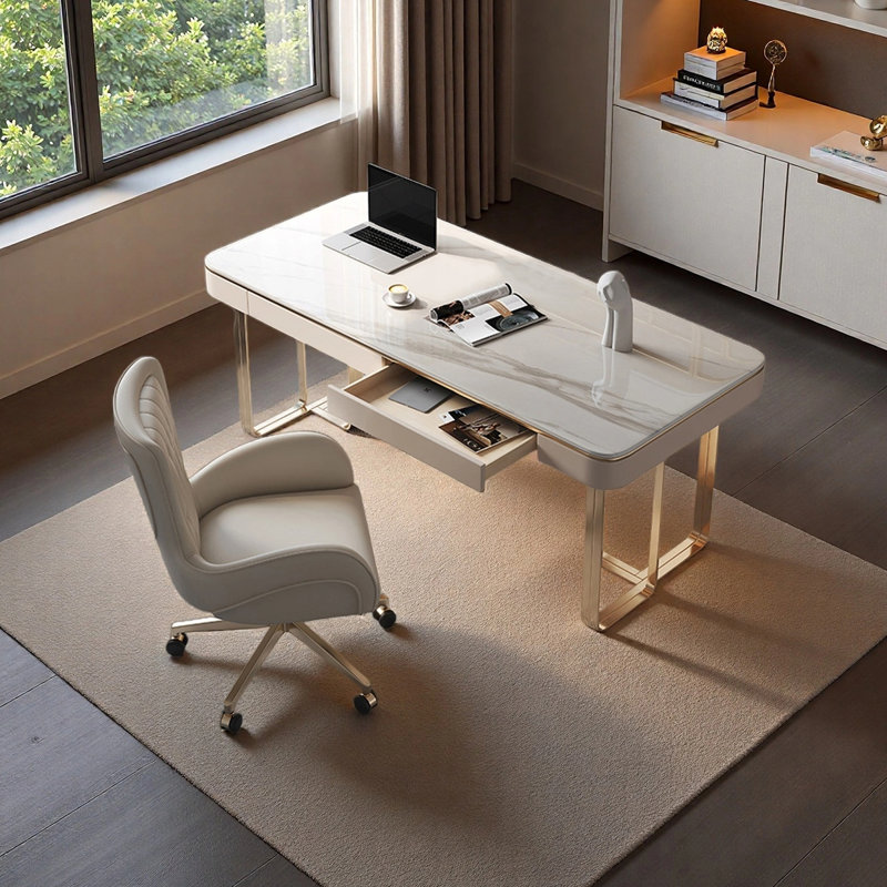 Bureau d'étude de style luxueux, H 29,53 po x l 55,12 po x P 27,56 po