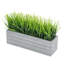 24.9cm Faux Herbs Grass in Cement Planter