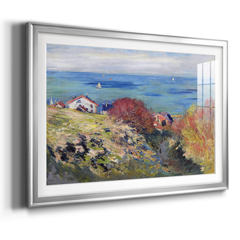 Pourville, 1882, reproduction d'art encadrée, Argent, H 27 po x l 39 po x P 1,5 po