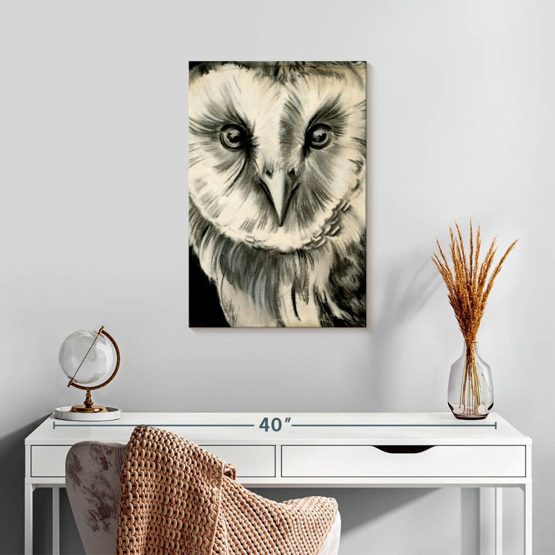 Brampt Charcoal Owl II, 24" H x 16" W