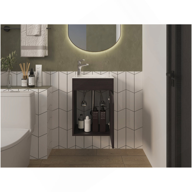 Lavabo pour salle de bain Hudson, noir, Noir