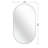20 X 28 Inch Silver Metal Oval Mirror, Modern Wall Mirror With Aluminum Frame, HD Glass Bathroom Vanity Decorative Wall Mirror