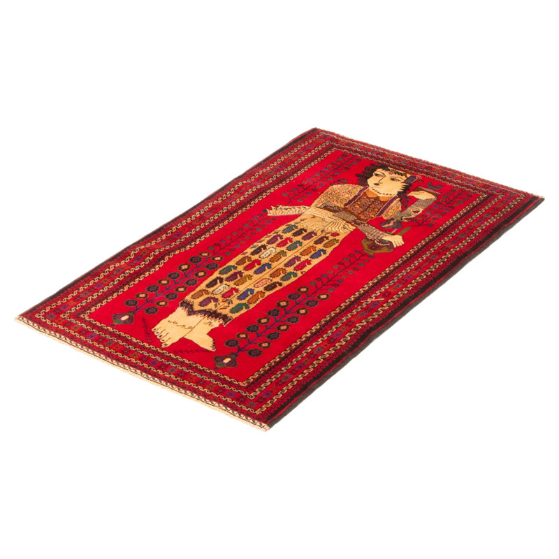 Teimani Red Rug 2'11" x 4'10"