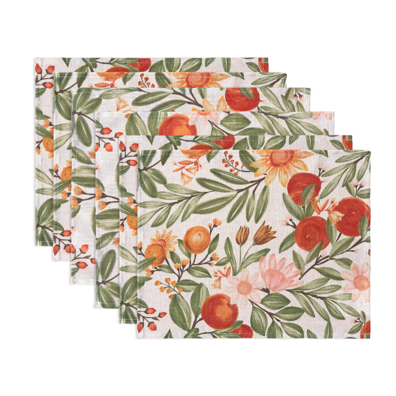 Ensemble de 6 napperons de table en lin moisson moelleuse pour automne