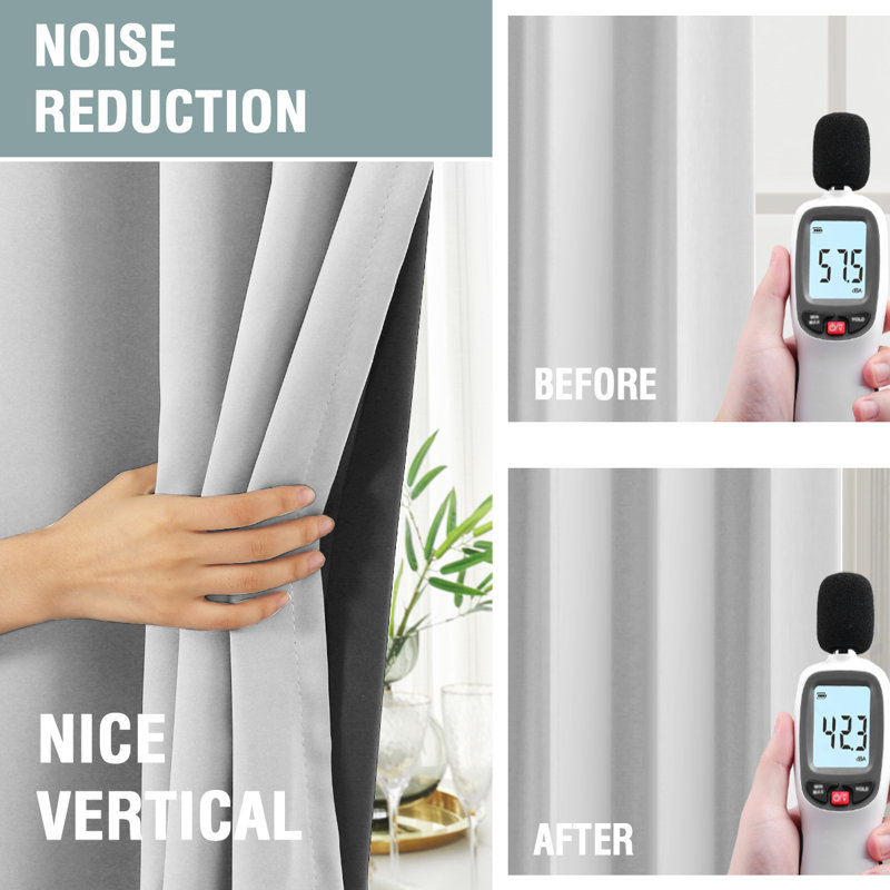 Rideau occultant 100% lin pour rideaux de chambre à coucher avec passe-tringle et passe-tringle Lundon pour salon 