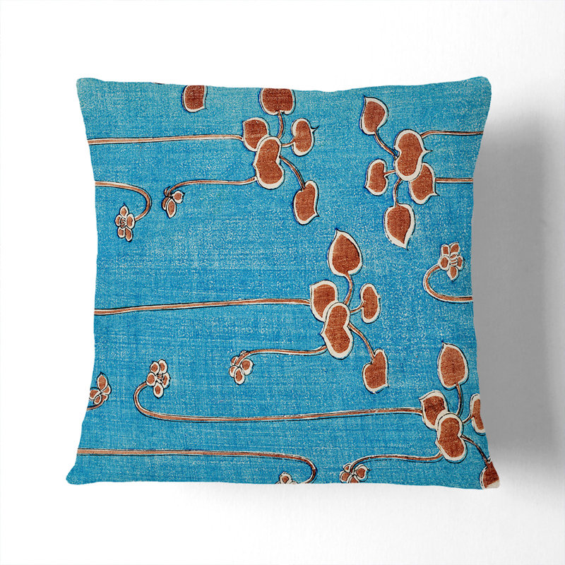 Floral Square Throw Cushion, 40cm H x 40cm W x 15cm D